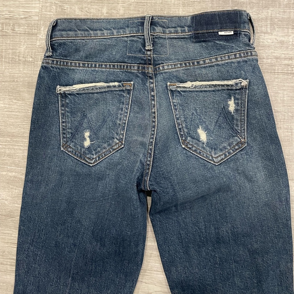 MOTHER The Insider Dark Blue Ankle Jeans - Picture 5 of 8
